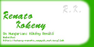renato kokeny business card