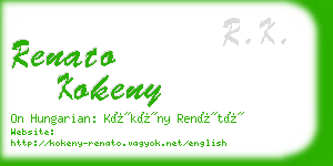 renato kokeny business card